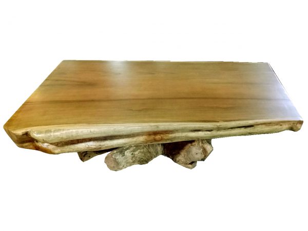 Meja Tamu - Natural Solid 3 (Log Belah) terbuat dari Kayu Jati Berkualitas Tinggi