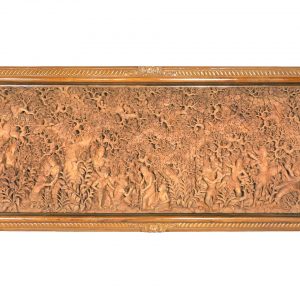 Relief-Serial Mahabharata - Perang Bharatayudha 1-Terbuat dari Kayu Jati Kuno dan berkwalitas tinggi