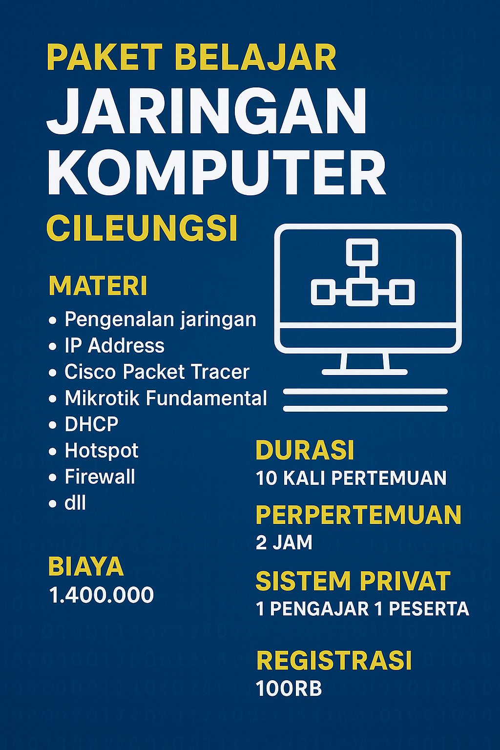 tempat belajar jaringan komputer di cileungsi dan pati