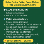 KESEMPATAN EMAS BELAJAR EXCEL DI BIMBING SAMPAI BISA ONLY 95 RB