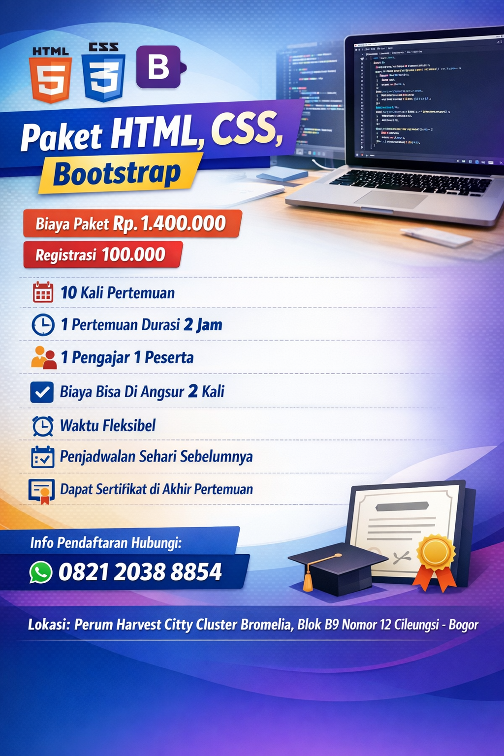 Les Pemrograman Komputer di Cileungsi