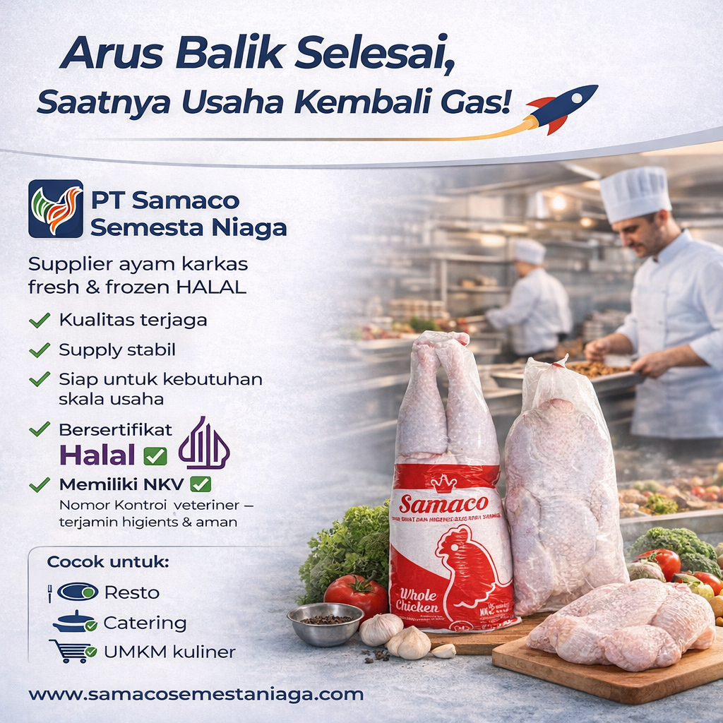 Supplier Ayam Karkas Halal untuk Resto & UMKM Kuliner | PT Samaco Semesta Niaga