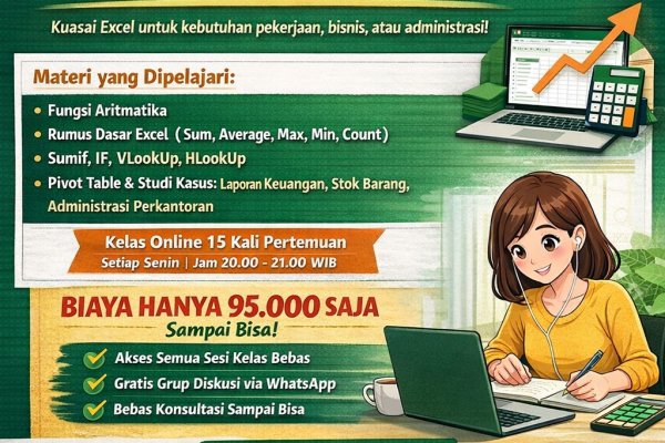 les ms. excel di rumah belajar komputer ymii cileungsi
