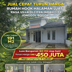 Jual Cepat Rumah Hook Halaman Luas Rasa Villa di Citra Indah City Jonggol Bogor Harga Turun