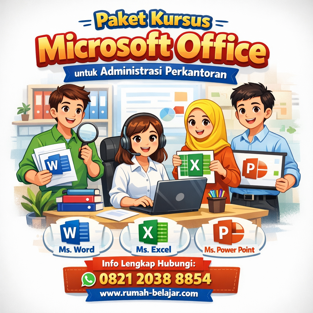 Belajar Microsoft Office untuk Administrasi Perkantoran di Rumah Belajar Komputer YMII Cileungsi
