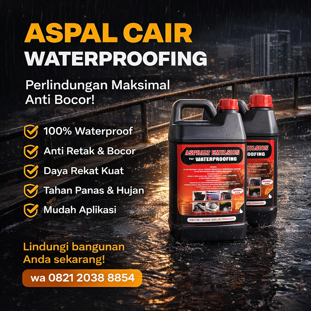 Aspal Cair Waterproofing: Solusi Terbaik Anti Bocor untuk Atap & Dak Beton
