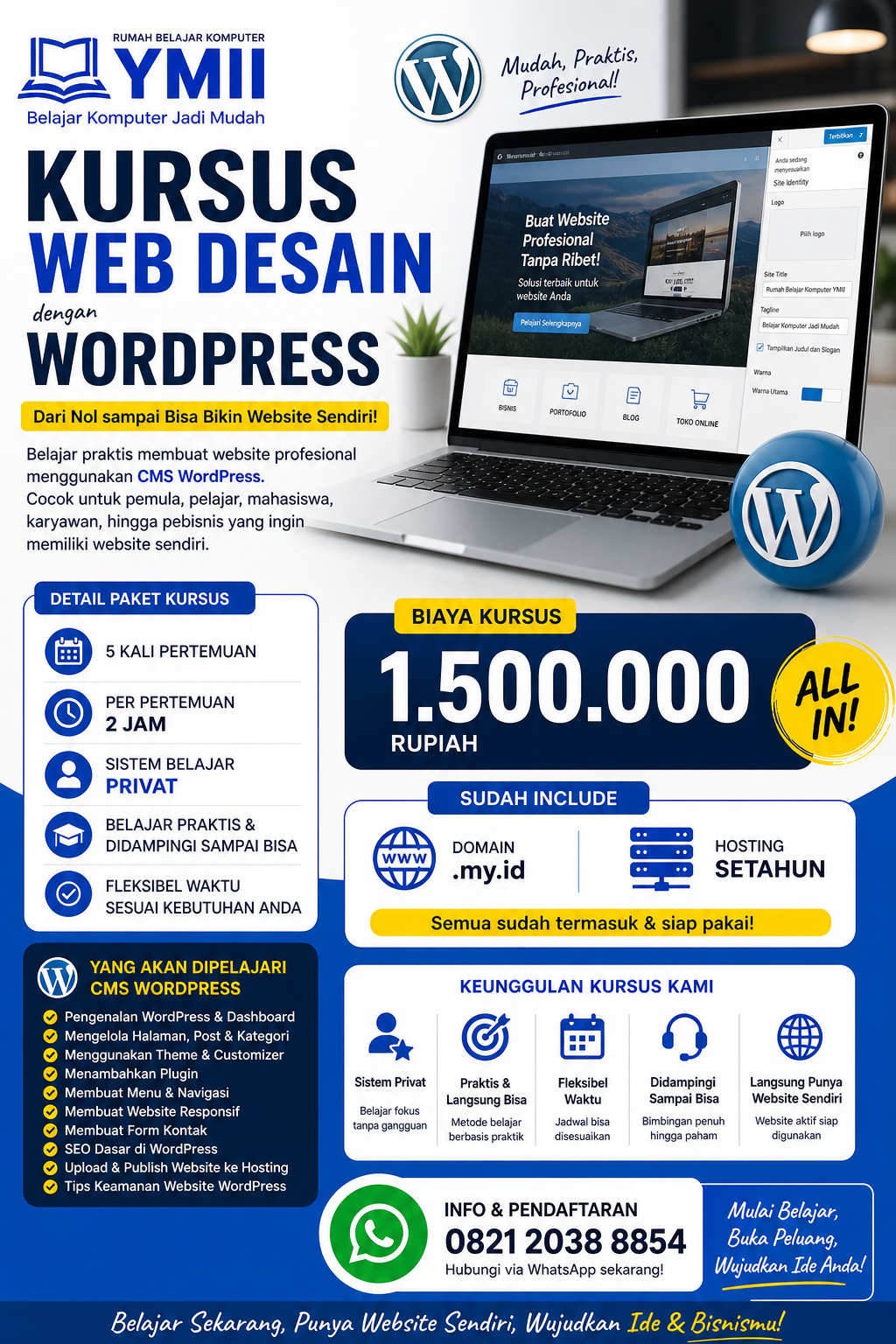 kursus web desain di cileungsi, cibubur