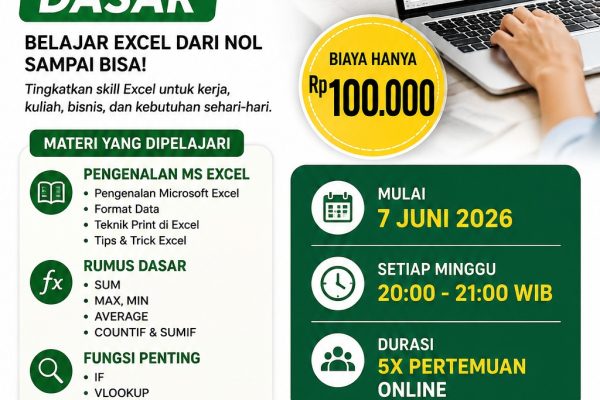 Studi Kasus Belajar Fungsi SUMIF di Microsoft Excel di rumah belajar komputer privat ymii cileungsi bogor bisa online dan offline
