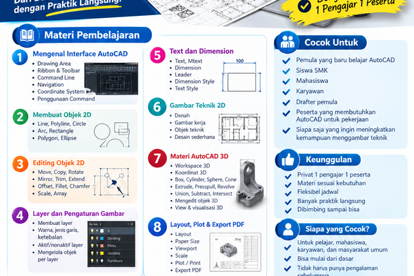 kursus privat autocad di cileungsi