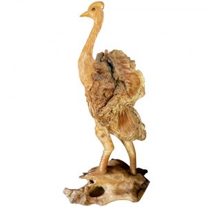 Sculpture-Burung Onta-terbuat dari bahan kayu Jati kuno dan berkwalitas tinggi