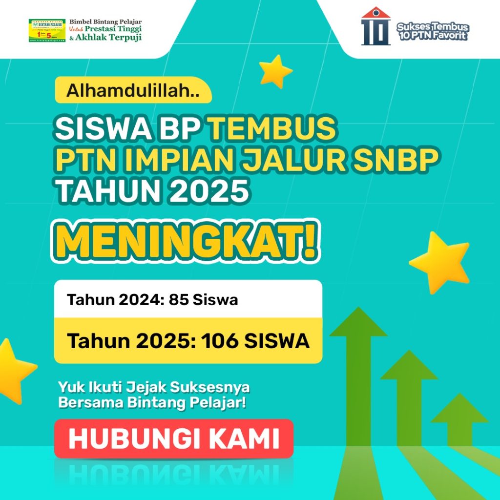 Jago Program Studi Bersama Bimbel Bintang Pelajar Untuk Wilayah Jakarta, Bogor, Cibubur, Semarang, Batam, Depok, Bekasi, dan Sekitarnya