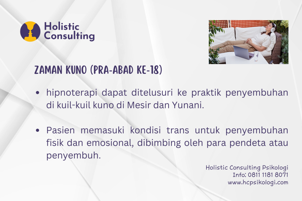 Tips Holistic Consulting Psikologi Cibubur - Sejarah Singkat Hipnoterapi