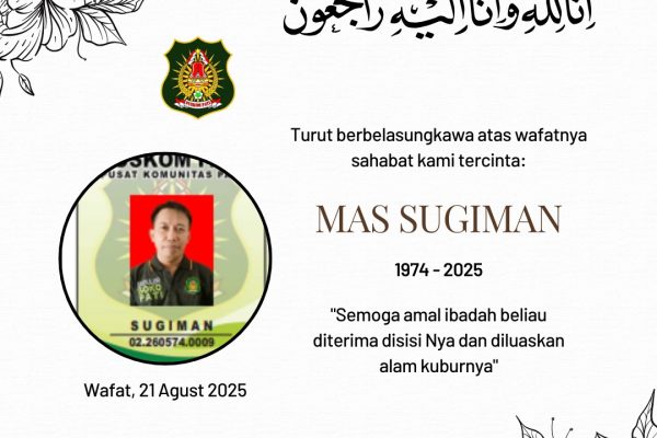 Kami Sekeluarga Menyampaikan Ucapan Berduka Cita atas Wafatnya Sahabat Kami Mas Sugiman