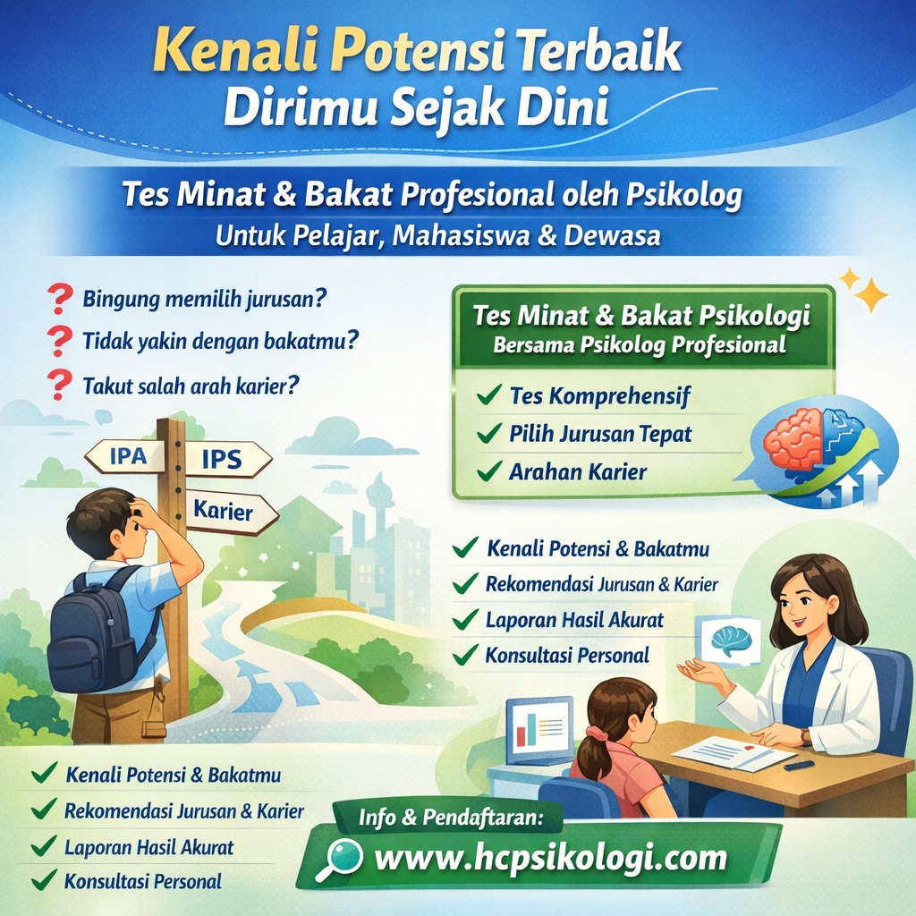 Tes Minat dan Bakat Psikologi di Cibubur: Solusi Tepat Menentukan Arah Pendidikan dan Karier Bersama Holistic Consulting Psikologi