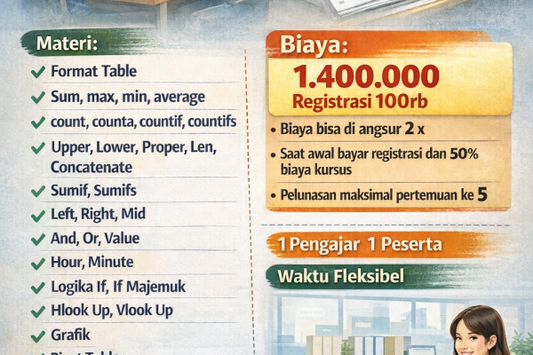 Belajar Ms. Excel di Rumah Belajar YMII Cileungsi, Solusi Tepat Tingkatkan Skill Komputer