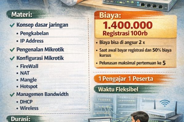 paket belajar jaringan komputer mikrotik