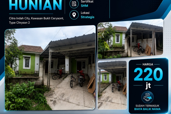 jual rumah murah shm di citra indah city
