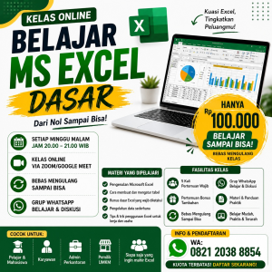 Kursus Microsoft Excel Dasar Online Murah: Belajar dari Nol Sampai Bisa Hanya Rp100.000