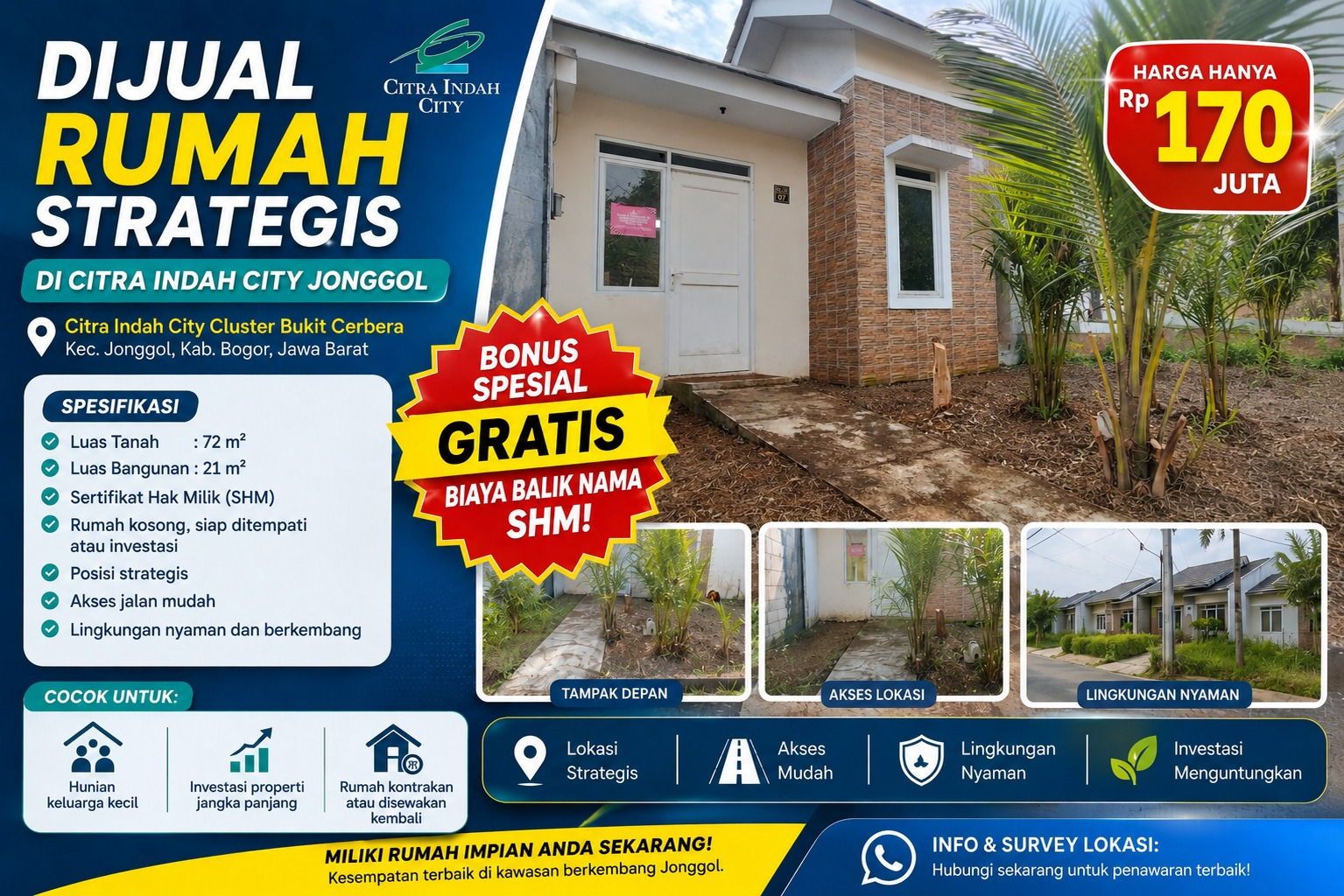 rumah dijual di citra indah city