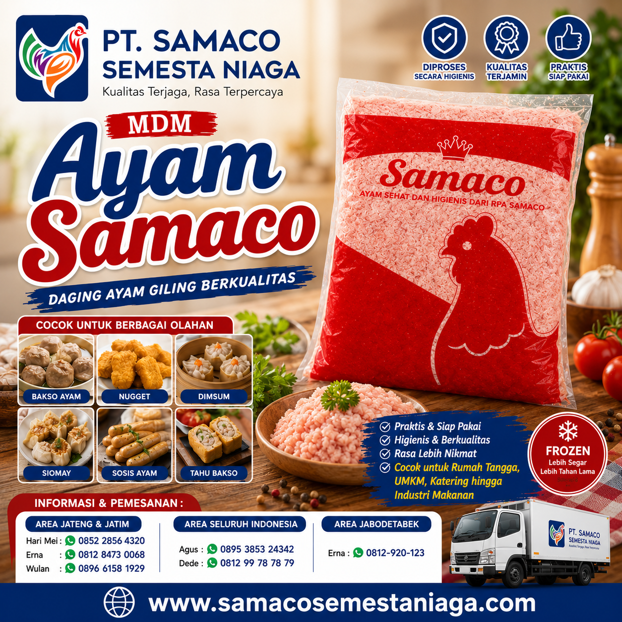 MDM Ayam Samaco, Daging Ayam Giling Berkualitas untuk Rumah Tangga dan Usaha Kuliner