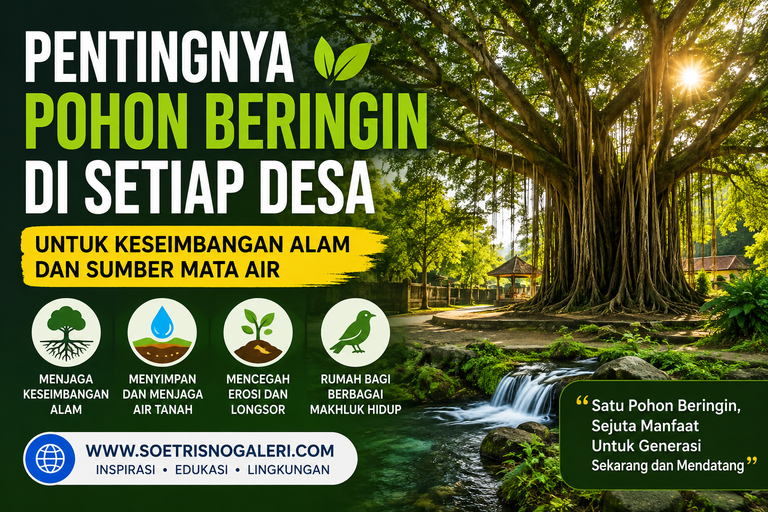 Pentingnya Setiap Desa Memiliki Pohon Beringin Besar untuk Menjaga Keseimbangan Alam dan Sumber Mata Air