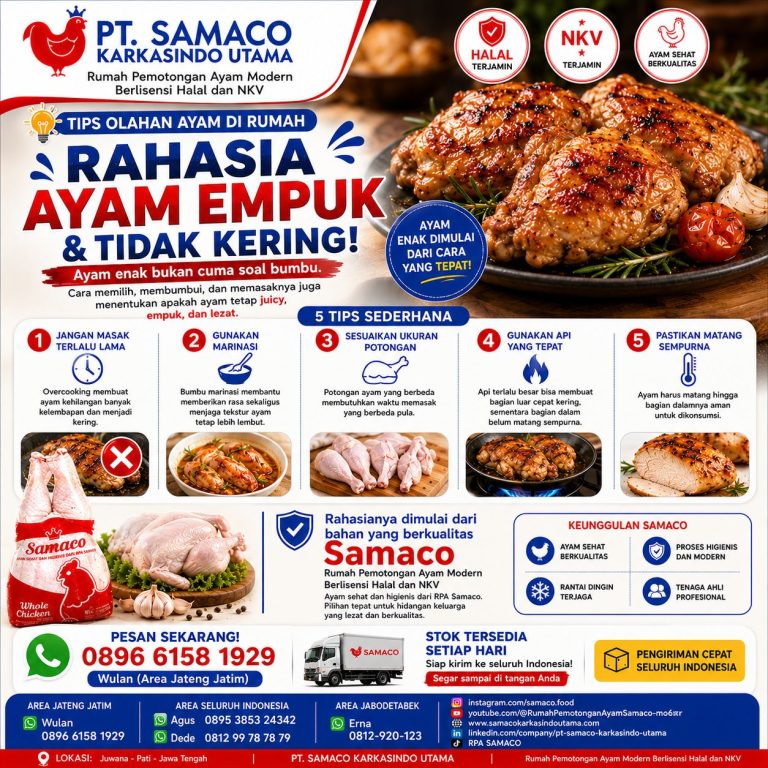 Rahasia Ayam Empuk dan Tidak Kering: 5 Tips Memasak Ayam di Rumah