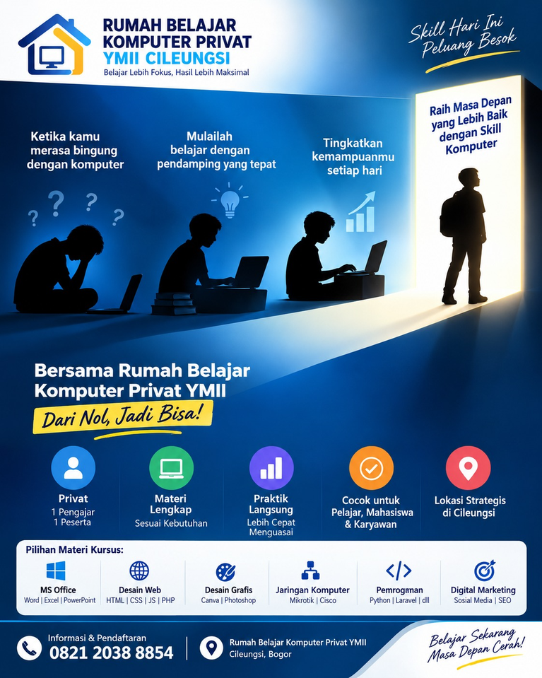 Kursus Komputer Privat YMII Cileungsi: Dari Nol Jadi Bisa dan Siap Menghadapi Dunia Digital