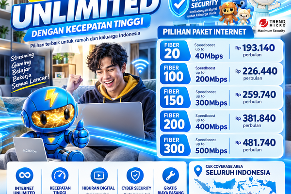 internet unlimited, harga paket CBN Fiber, internet fiber optik, internet rumah cepat, paket internet rumah, cek coverage area CBN Fiber, pemasangan internet CBN Fiber.