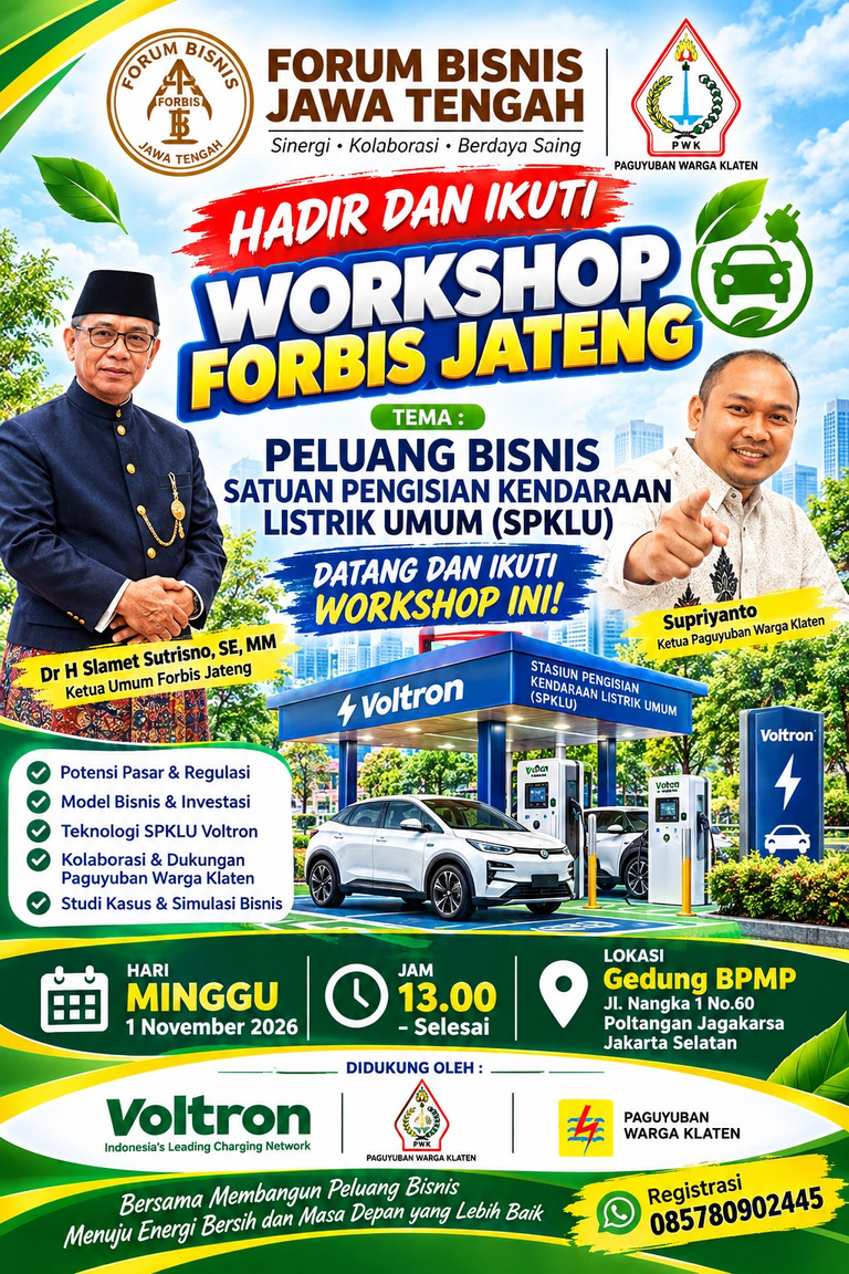 Workshop Forum Bisnis Jawa Tengah Peluang Bisnis SPKLU 2026, Membuka Kesempatan Usaha di Era Kendaraan Listrik