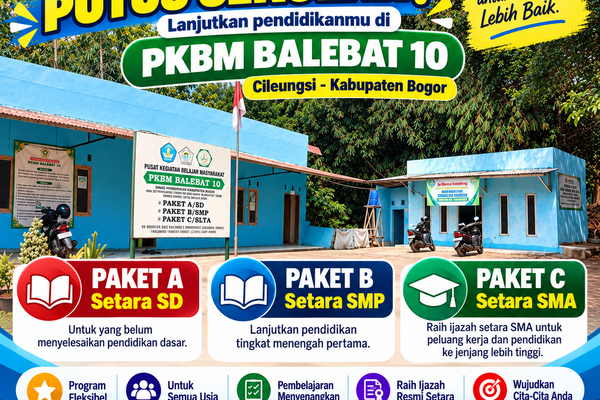 pkbm balebat 10 paket a b c di cileungsi