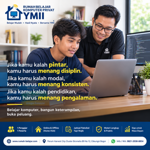 Cari kursus komputer privat Cileungsi? Rumah Belajar Komputer YMII menyediakan kursus Excel, Microsoft Office, desain web, pemrograman, dan lainnya.