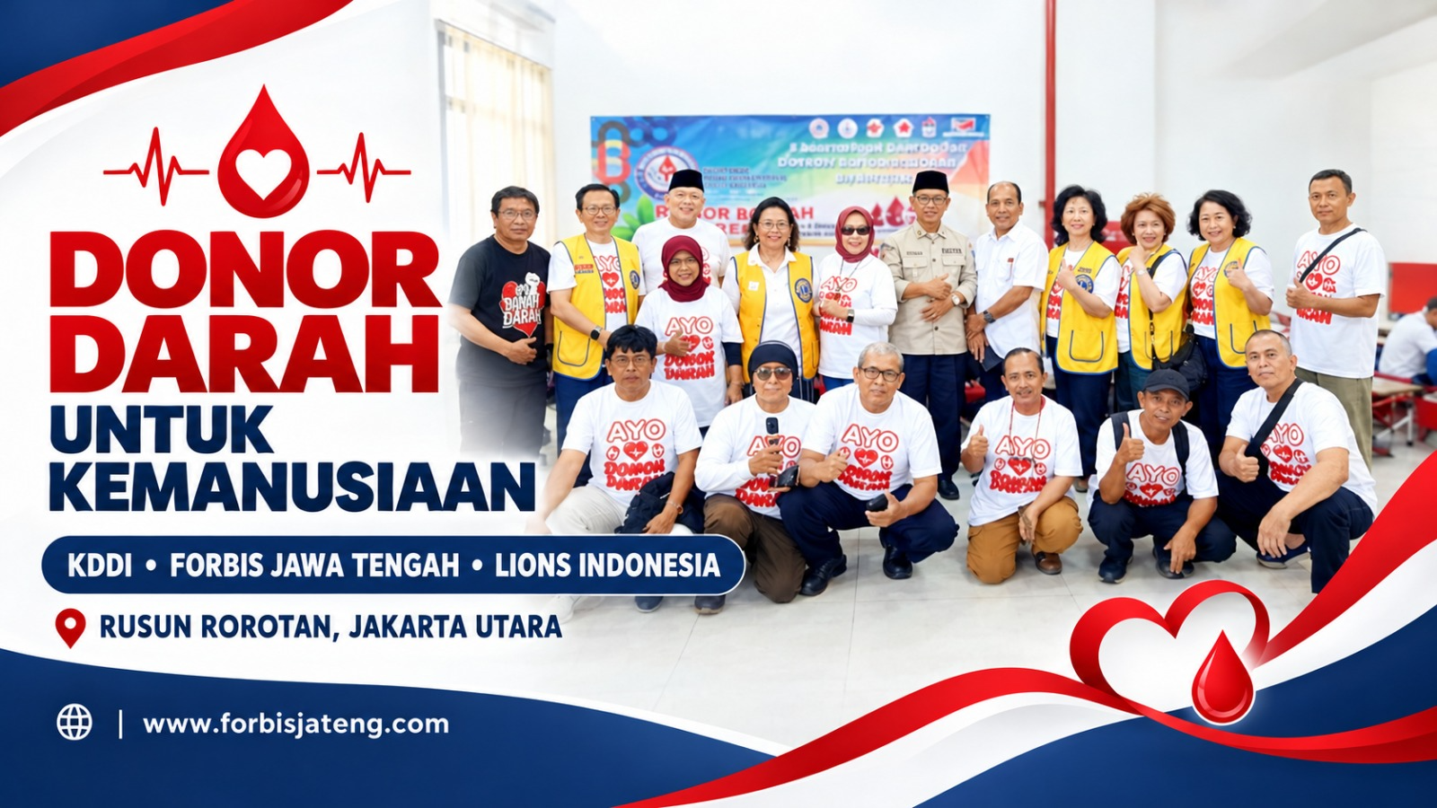 Donor Darah Untuk Kemanusiaan Kembali di Adakan Oleh KDDI, Forbis Jawa Tengah Dan Perkumpulan Lions Indonesia Distrik 307 A1 Di Rumah Susun Rorotan Jakarta Utara